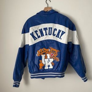 1990s vintage university of Kentucky leather jacket bomber